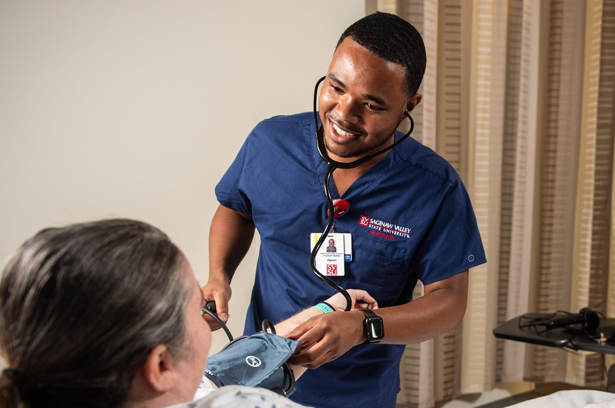 Nursing Student with Patient